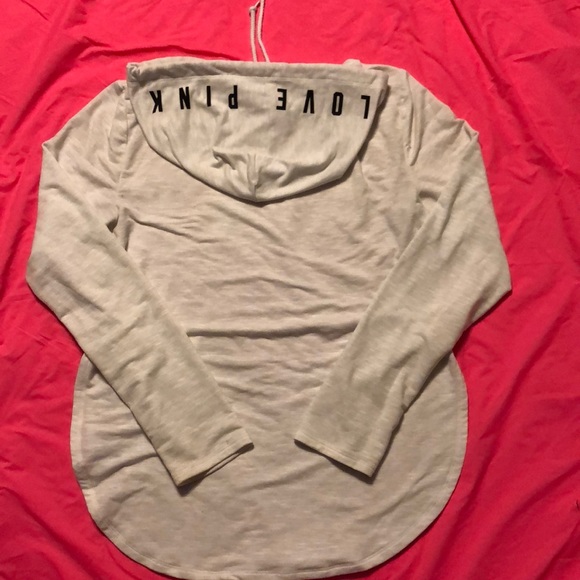 PINK S Hooded Long-sleeve with Side Slit - Picture 5 of 5